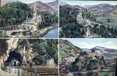 CPA Lourdes la Basilique la Grotte et le Chateau Fort 