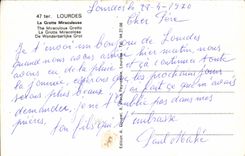 CPA Lourdes La Grotte Miraculeuse 