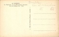 CPA Lourdes La Basilique et le Monument interallie vus du Chateau Fort 