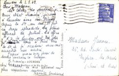 CPA Lourdes La Basilique et le Pic du Jer 