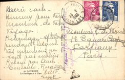 CPA Lourdes La Basilique et le Gave 