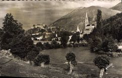 CPA Lourdes Htes Pyrenees le Gave de Pau la Basilique et la chateau Fort 