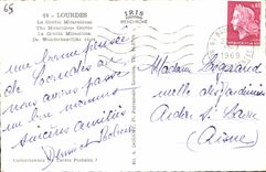 CPA Lourdes La Grotte Miraculeuse 