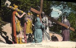 CPA Les Pyrenees Lourdes VI Station du Calvaire 