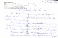 CPA Lourdes L'Apparition la Basilique et la Grotte 