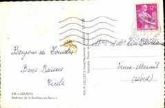 CPA Lourdes Interieur de la Basilique du Rosaire 