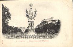 CPA Lourdes La Vierge couronnee de l'Esplanade 