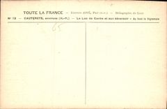 CPA Cauterets Le lac de Gaube et son deversoir Au fond le Vignemale