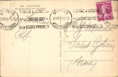 CPA Lourdes La Basilique et le Gave 