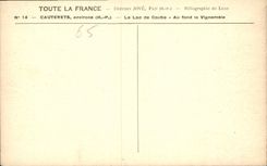 CPA Cauterets Le lac de Gaube et son deversoir Au fond le Vignemale