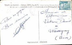 CPA Lourdes H P L'Esplanade et le Chateau Fort 