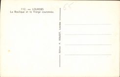 CPA Lourdes La Basilique et la Vierge couronnee 