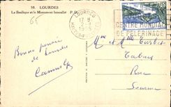 CPA Lourdes La Basilique et le Monument Interallie 