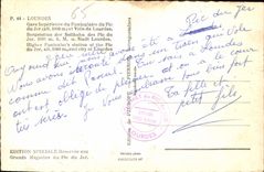 CPA Lourdes Gare Superrieure du Funiculaire du Pic du Jer et Ville de Lourdes 