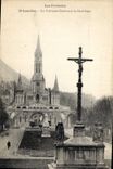 CPA Les Pyrenees Lourdes Le Calvaire Breton et la Basilique 
