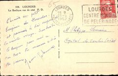 CPA Lourdes La Basilique vue de cote 