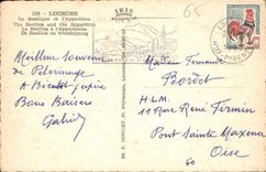 CPA Lourdes La Basilique et l'Apparition 