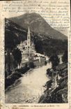 CPA Lourdes La Basilique et le Gave 