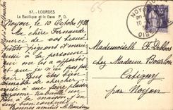 CPA Lourdes La Basilique et le Gave 