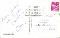 CPA Lourdes La Grotte Miraculeuse 