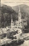 CPA Lourdes Hautes Pyrenees La Basilique et le Rosaire 