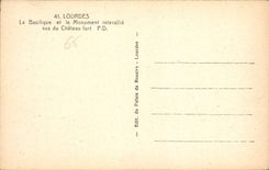 CPA Lourdes La Basilique et le Monument interallie vus du Chateau Fort 