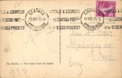 CPA Lourdes La Basilique Vue prise du Chateau Fort 