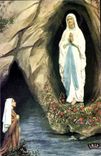 CPA Lourdes L'Apparition 