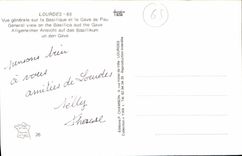 CPA Lourdes vue generale sur la Basilique et le Gave de Pau 