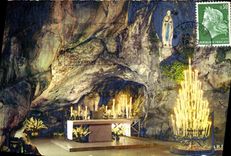 CPA Lourdes La Grotte Miraculeuse 