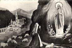 CPA Lourdes L'Apparition 