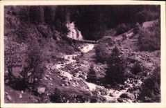 CPA Les Beaux Paysages de France Les Pyrenees Cauterets Les Chutes et la Cascade de Lutour 