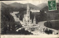 CPA Lourdes Vue plongeante 