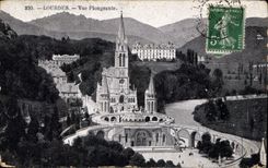 CPA Lourdes Vue plongeante 