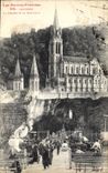 CPA Les Hautes Pyrenees Lourdes La Grotte et la Basilique 