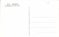 CPA Lourdes La Basilique et le Pic du Jer 