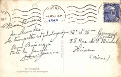 CPA Lourdes La Basilique et les montagnes 