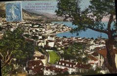 CPA Monte Carlo Vue prise entre les Oliviers 