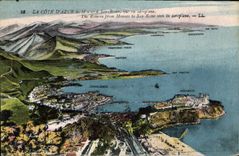 CPA La Cote d'Azur de Monaco a San Remo vue en aeroplane 