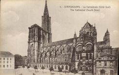 CPA Strasbourg La Cathedrale Cote Sud 