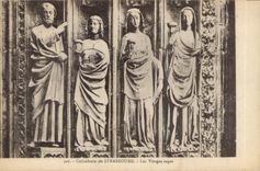 CPA Catehdrale de Strasbourg Les Vierges sages 