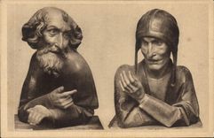 CPA Institution St Marc a Strasbourg Bustes en bois 