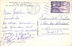 CPA Notre Dame de la Garoupe au Cap d'Antibes Le Porche et la table d'orientation 