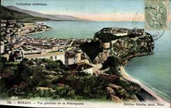 CPA Monaco Vue generale de la Principaute 