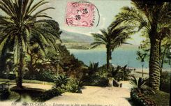 CPA Monte Carlo Echappee sur la Mer vers Roquebrune 