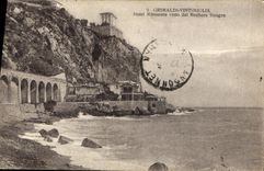 CPA Grimaldi Vintimiglia Hotel Miramare visto dal Rochers Rouges 