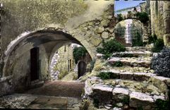 CPA Eze Village Vieille rue pitoresque 