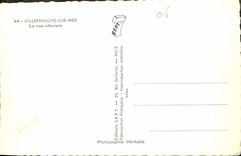 CPA Villefranche sur Mer La rue obscure 