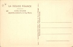 CPA La Douce France Cote d'Azur Monte Carlo et le Cap Martin 