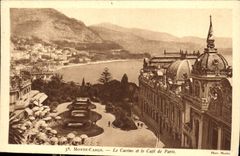 CPA Monte Carlo le Casino et le Cafe de Paris 